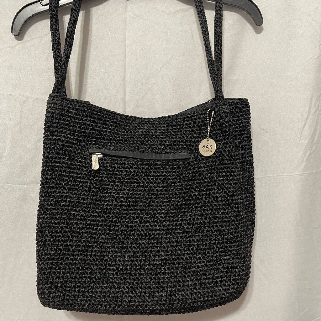 The Sak Black Knit Shoulder Bag